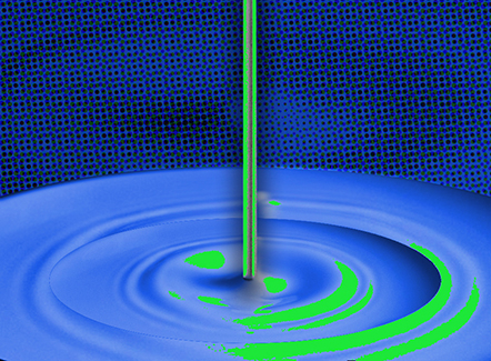 Stylized image of industrial mixer shaft in liquid